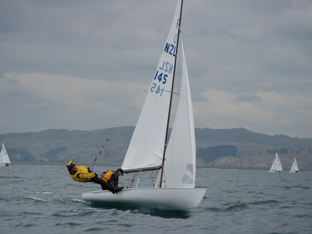 Leading Kiwi Paul Scoffin/Ruzicka (NZL 145) - 2008 Flying Dutchman Worlds, Napier, New Zealand © Mike Shields